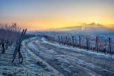 Frostiger Blick auf Bad Neuenahr-Ahrweiler