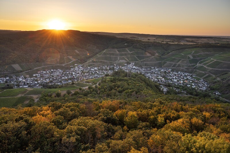 Sonnenuntergang in Dernau