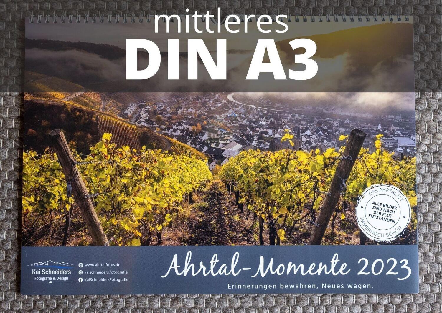 Monatskalender "Ahrtal Momente" 2023 - mittleres A3 Format