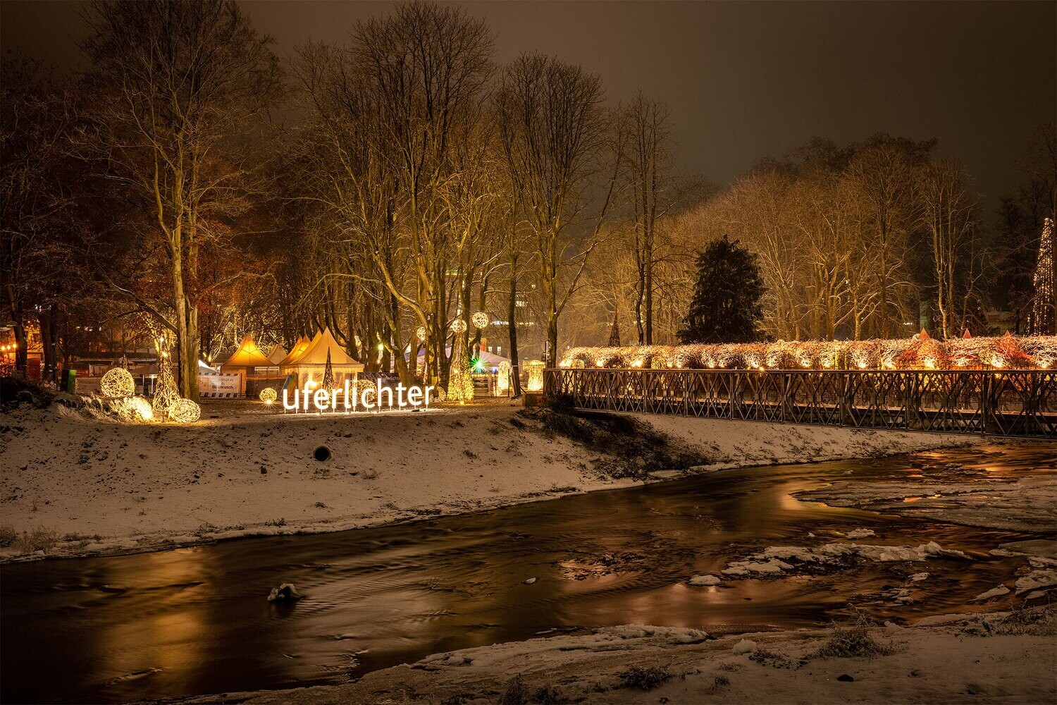 Uferlichter in Bad Neuenahr im Schnee Teil 2