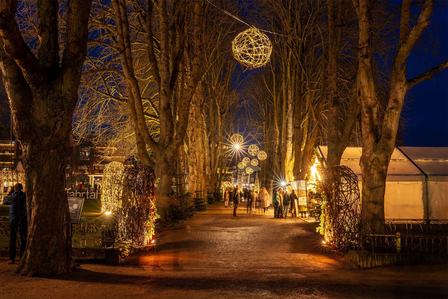 Allee bei den Uferlichtern in Bad Neuenahr