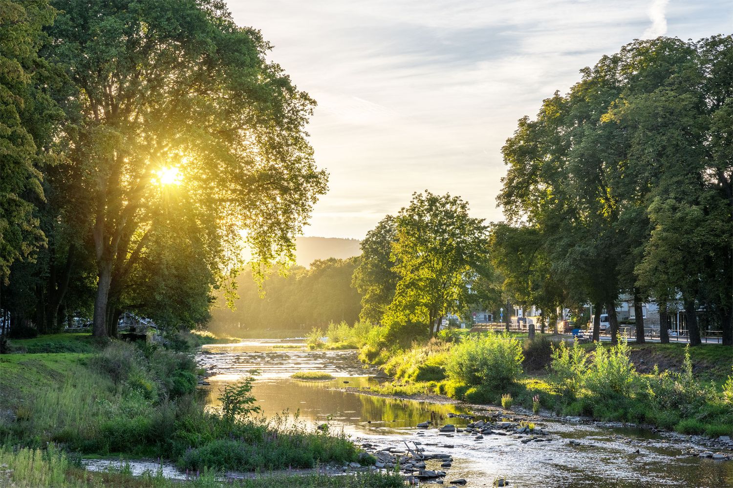 Sommerabend an der Ahr in Bad Neuenahr