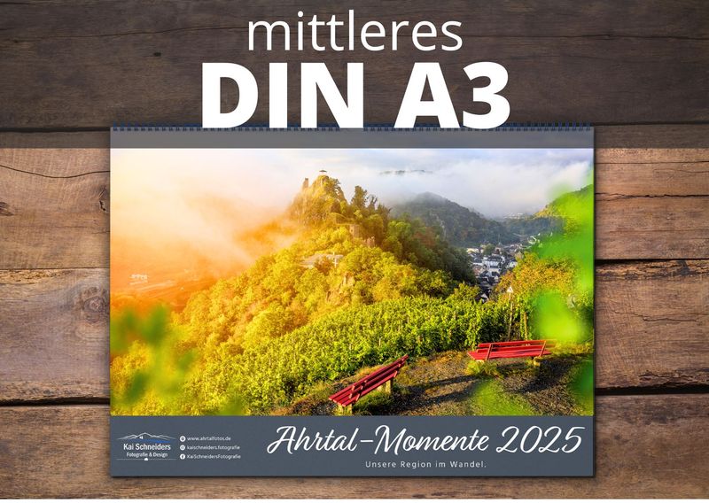Monatskalender &quot;Ahrtal Momente&quot; 2025 - mittleres A3 Format