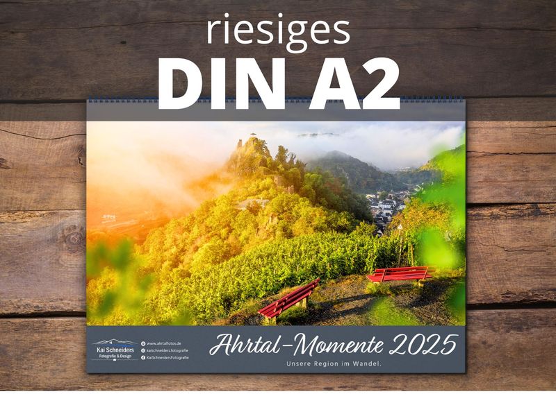 Monatskalender &quot;Ahrtal Momente&quot; 2025 - riesiges A2 Format
