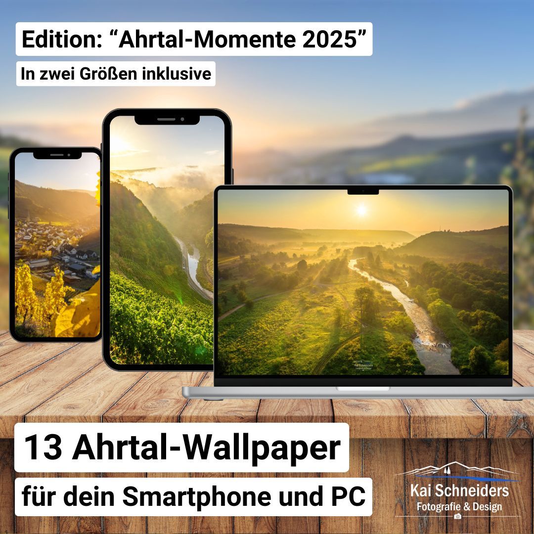 Wallpaper für Smartphone und PC &quot;Ahrtal-Momente 2025&quot; - Sofort-Download!