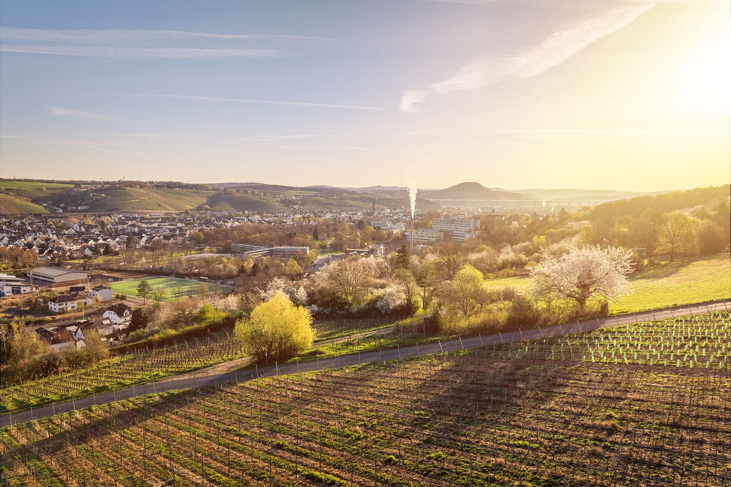 Blick nach Bad Neuenahr im Frühling