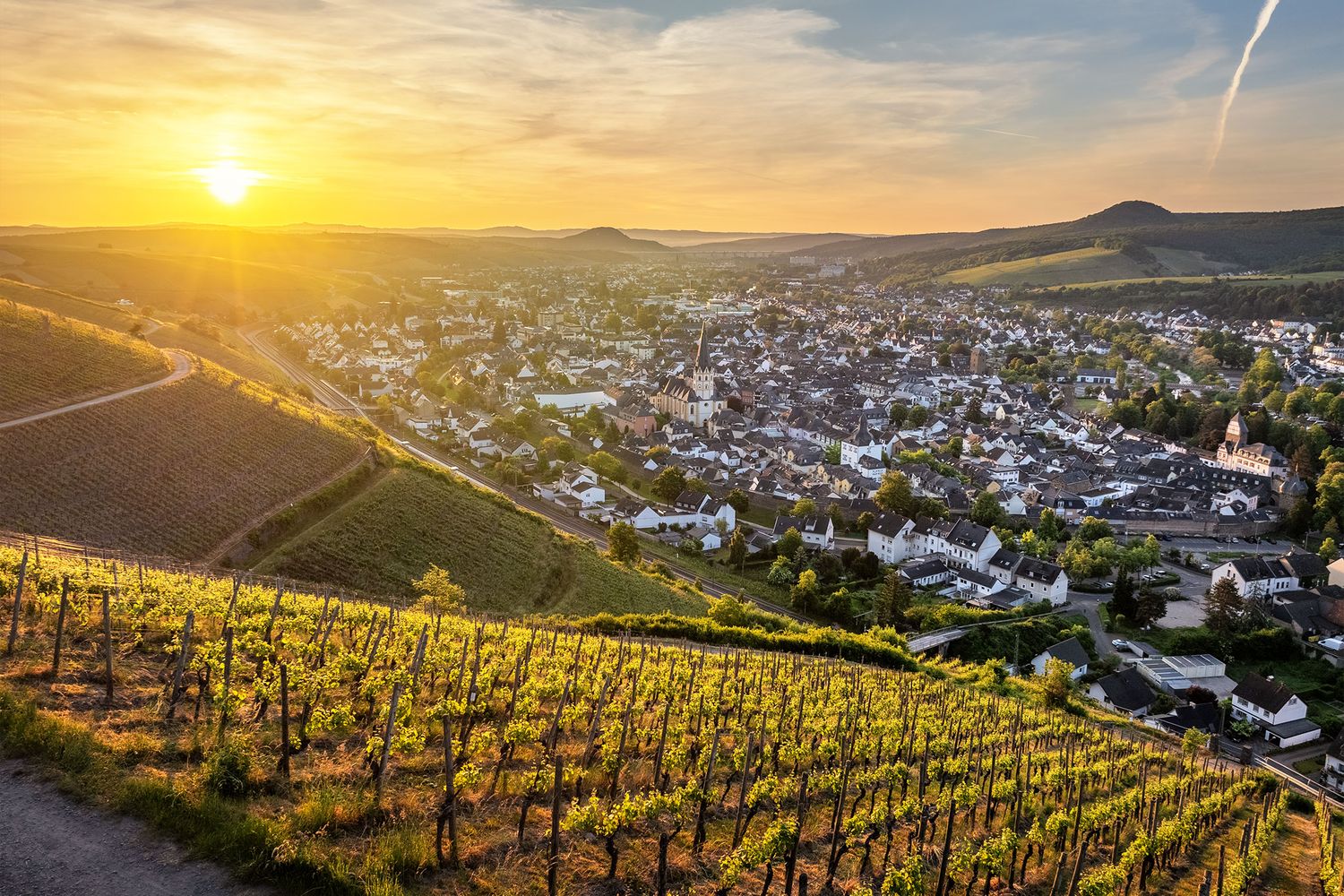 Frühlingshafter Blick auf Ahrweiler
