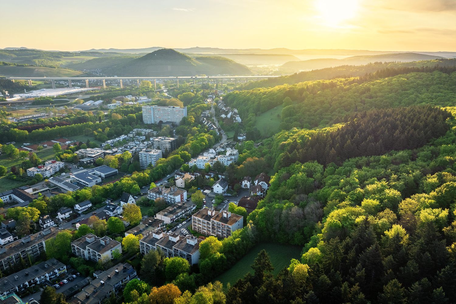 Blick auf das Wohnviertel Johannisberg
