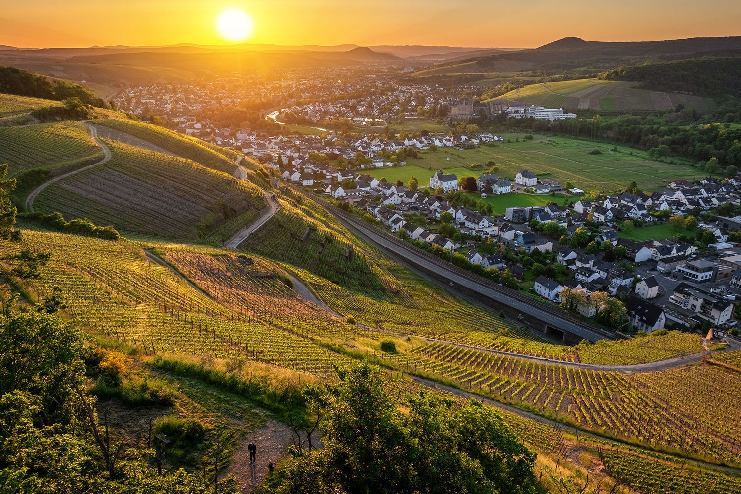 Blick auf Bad Neuenahr-Ahrweiler im Frühling