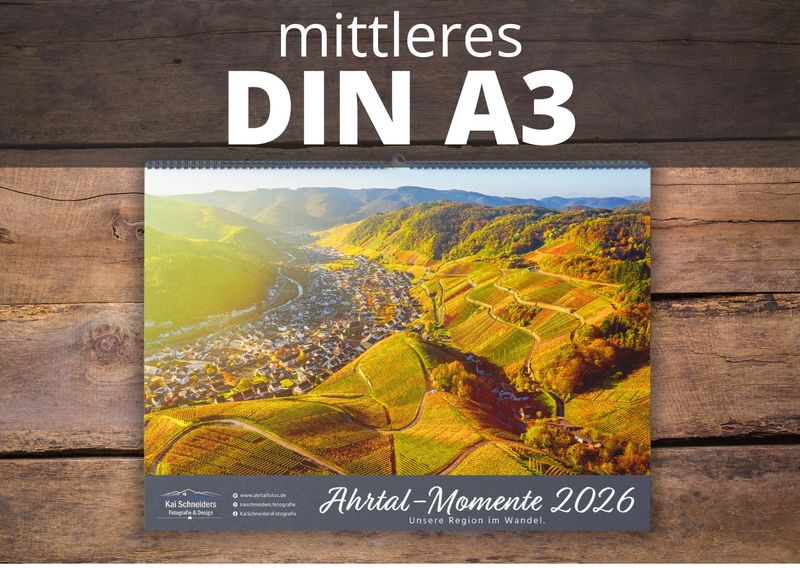 Monatskalender &quot;Ahrtal Momente&quot; 2026 - mittleres A3 Format