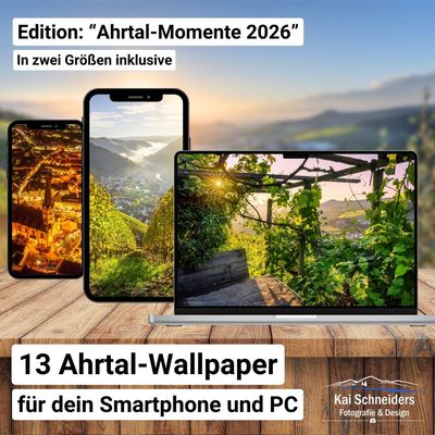 Wallpaper für Smartphone und PC &quot;Ahrtal-Momente 2026&quot; - Sofort-Download!