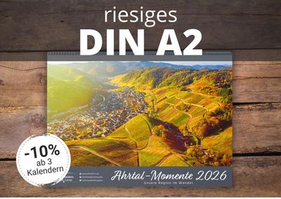 Monatskalender &quot;Ahrtal Momente&quot; 2026 - riesiges A2 Format