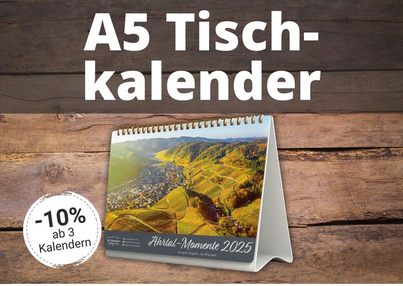 Monatskalender &quot;Ahrtal Momente&quot; 2026 - Tischkalender A5