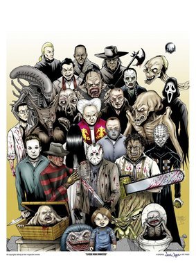Classic Movie Monsters Print