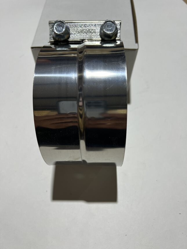 5" Lap Joint Exhaust Band Clamp Preformed Stainless Steel