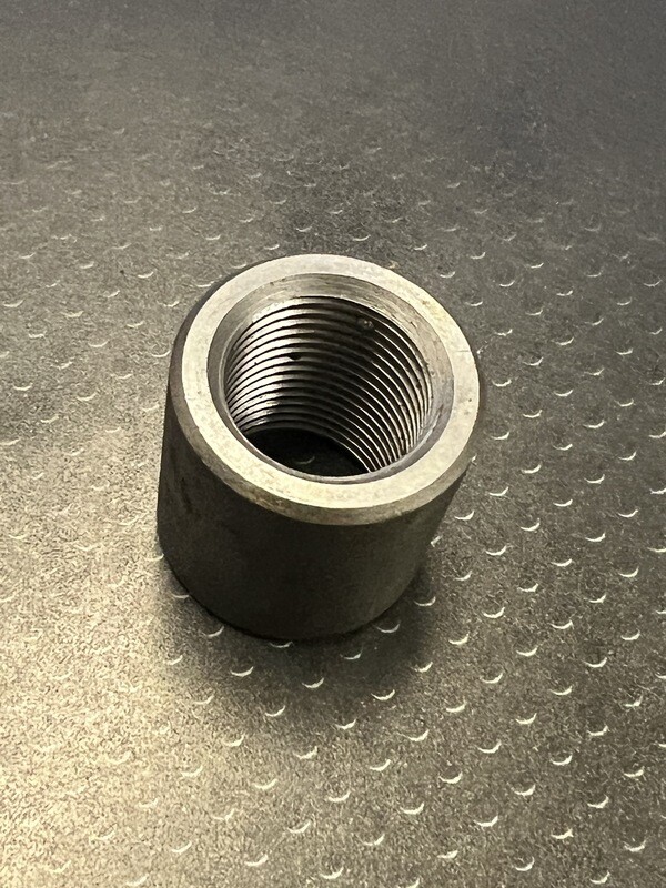 Nitrogen Nox / O2 Weld Bung - M18 X 1.50, 1 Nitrogen Nox / O2 Weld Bung - M18 X 1.50, 1" Od, 1" H Open Flare