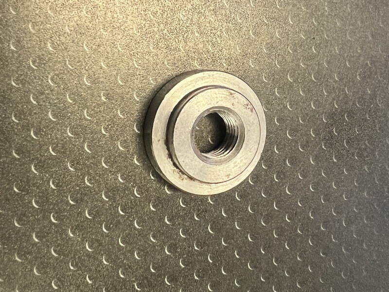 Nitrogen Nox / O2 Weld Bung - M10 X 1.25, 1 Nitrogen Nox / O2 Weld Bung - M10 X 1.25, 1" Od, 5/16" H, Stepped ( Open Flare)