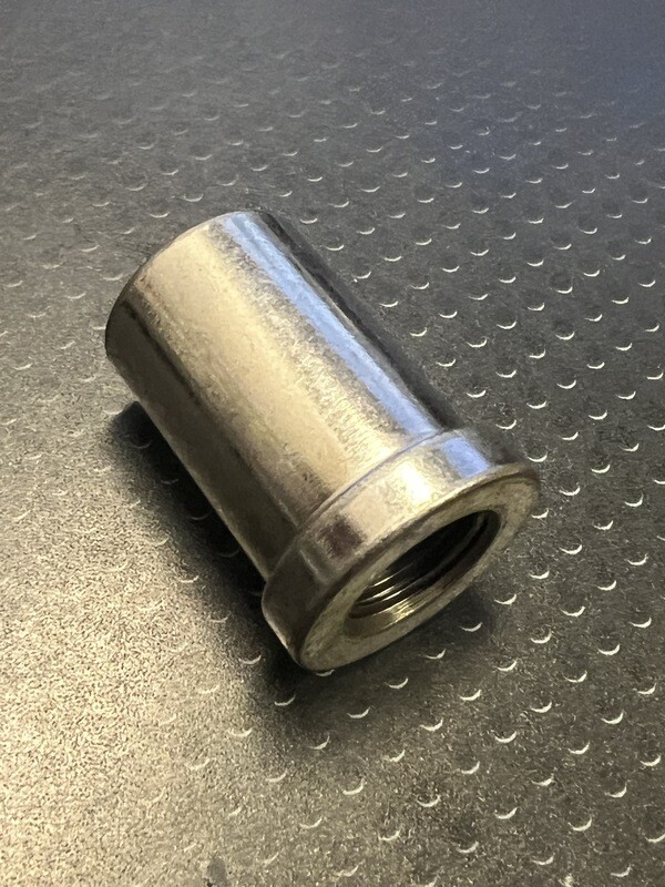 Weld Bung - M14 x 1.50, .943" OD, 1.3" H, Flat Flare Stepped