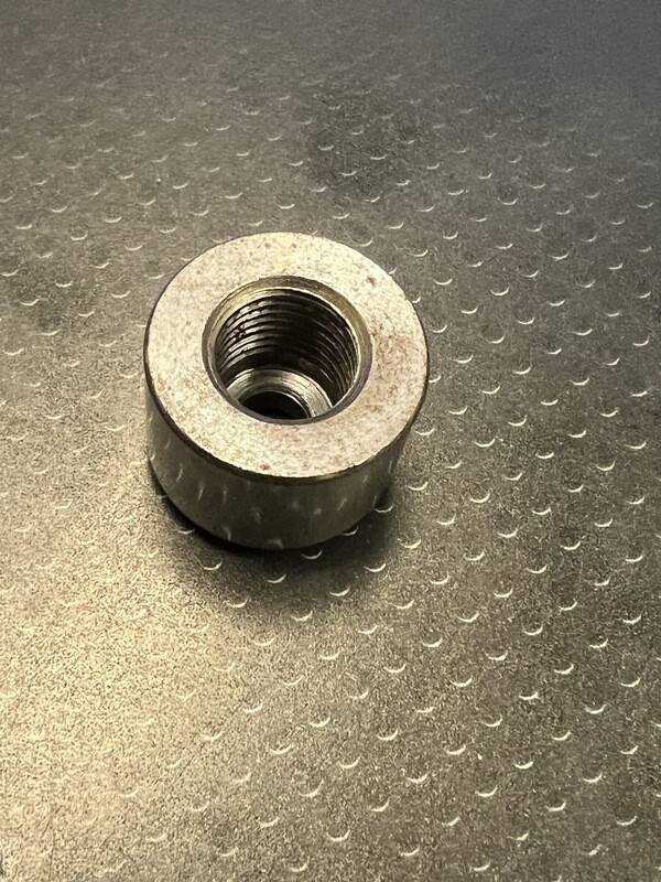Weld Bung - M14 X 1.50, 1" OD, .787" H, Flat Flare Stepped SS