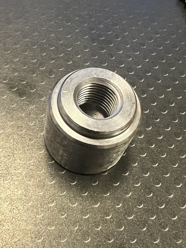 Weld Bung - M12 X 1.25, 1 Weld Bung - M12 X 1.25, 1" OD, 7/8" H, Normal Flare
