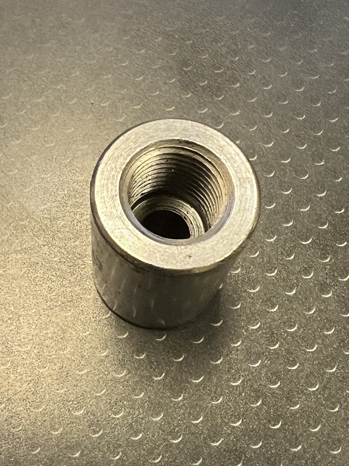 Weld Bung - M14 X 1.50, 7/8" OD, 1.3" H, Flat Flare