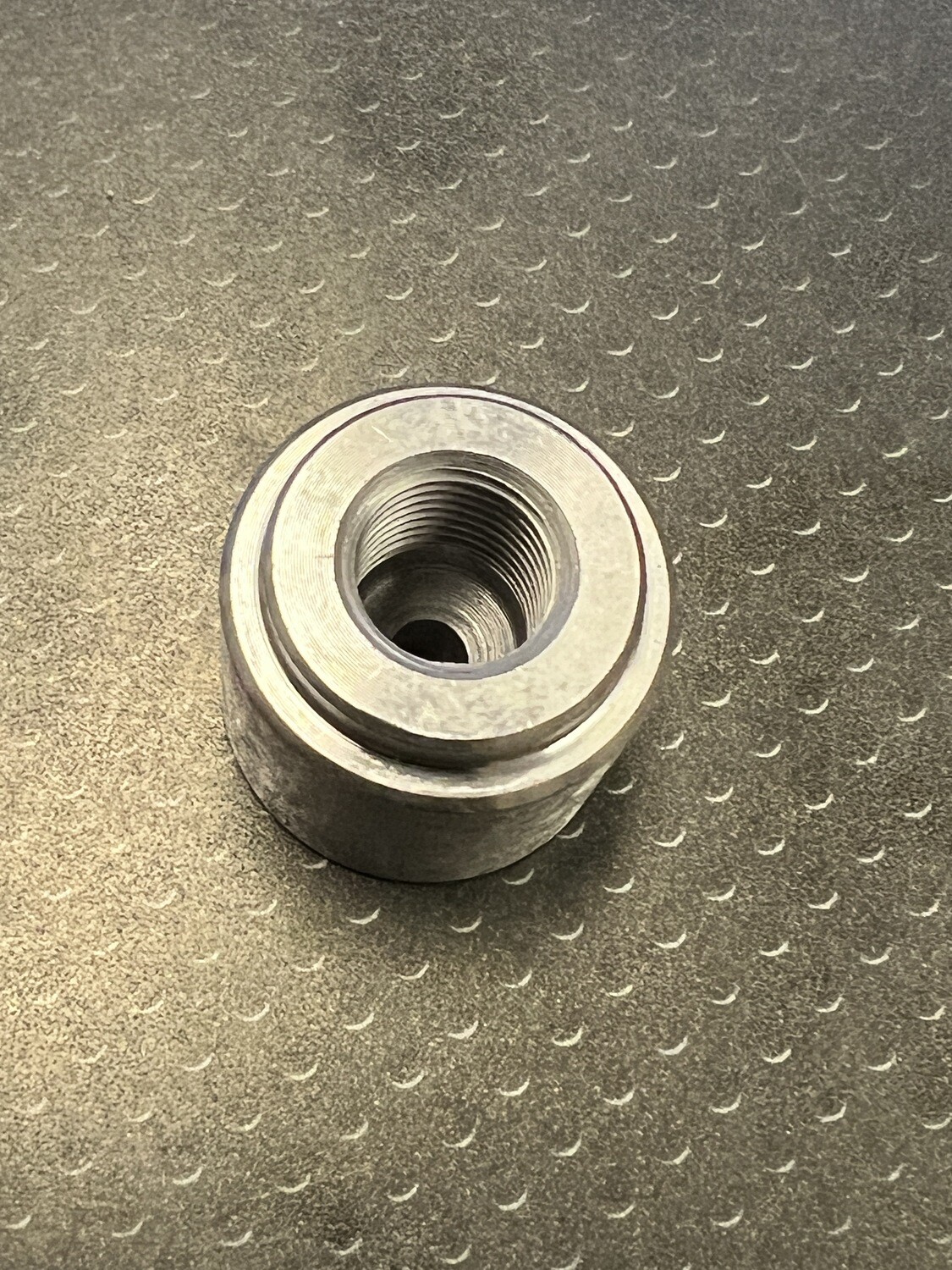 Weld Bung - M12 X 1.25, 1" OD, 7/8" H, Normal Flare Stepped