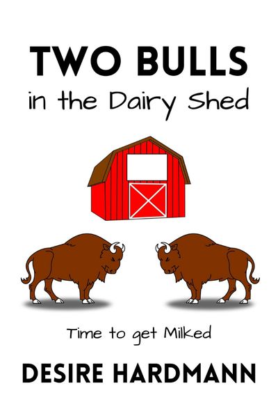 Two Bulls in the Dairy Shed