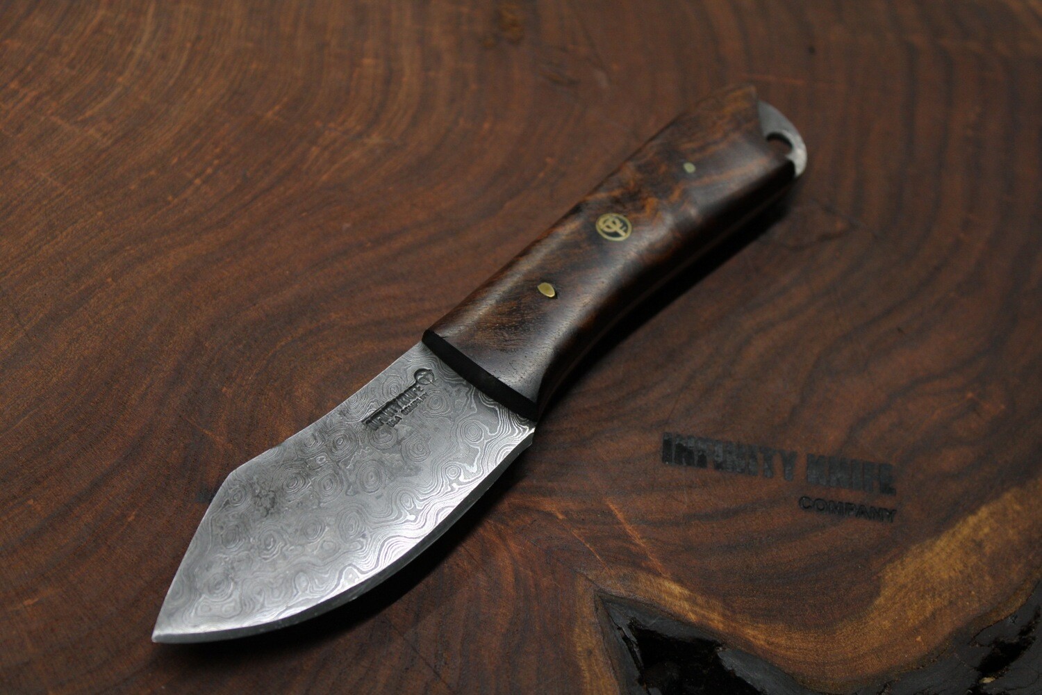 D-Tail Damascus Fixed Blade Knife