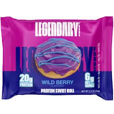 LEGENDARY FOODS PROTEIN SWEET ROLL 65G, Color: WILD BERRY, Size: UNITÉ (1X)