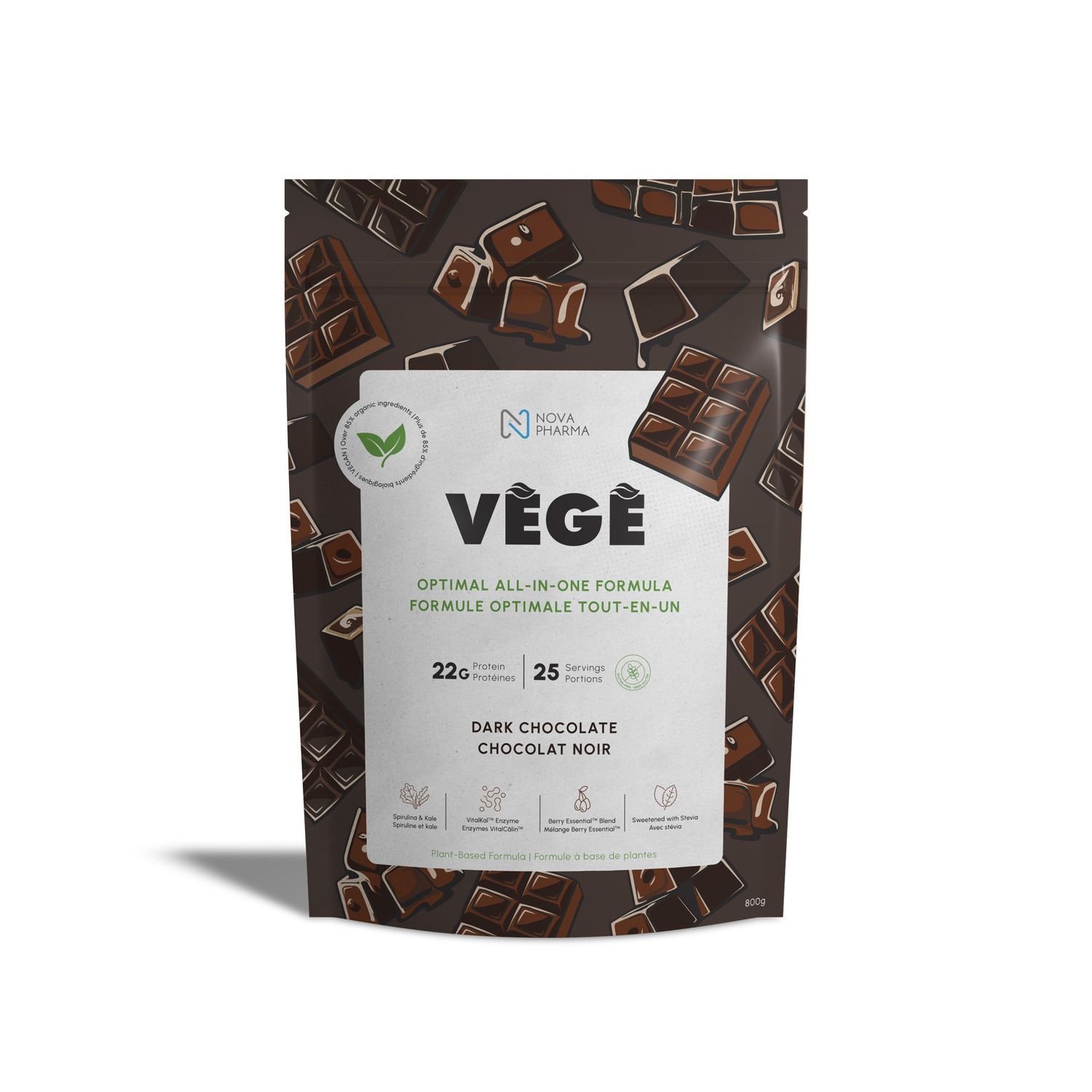 NOVA PHARMA VEGE PROTEINE VÉGÉTALE 25 PORTIONS