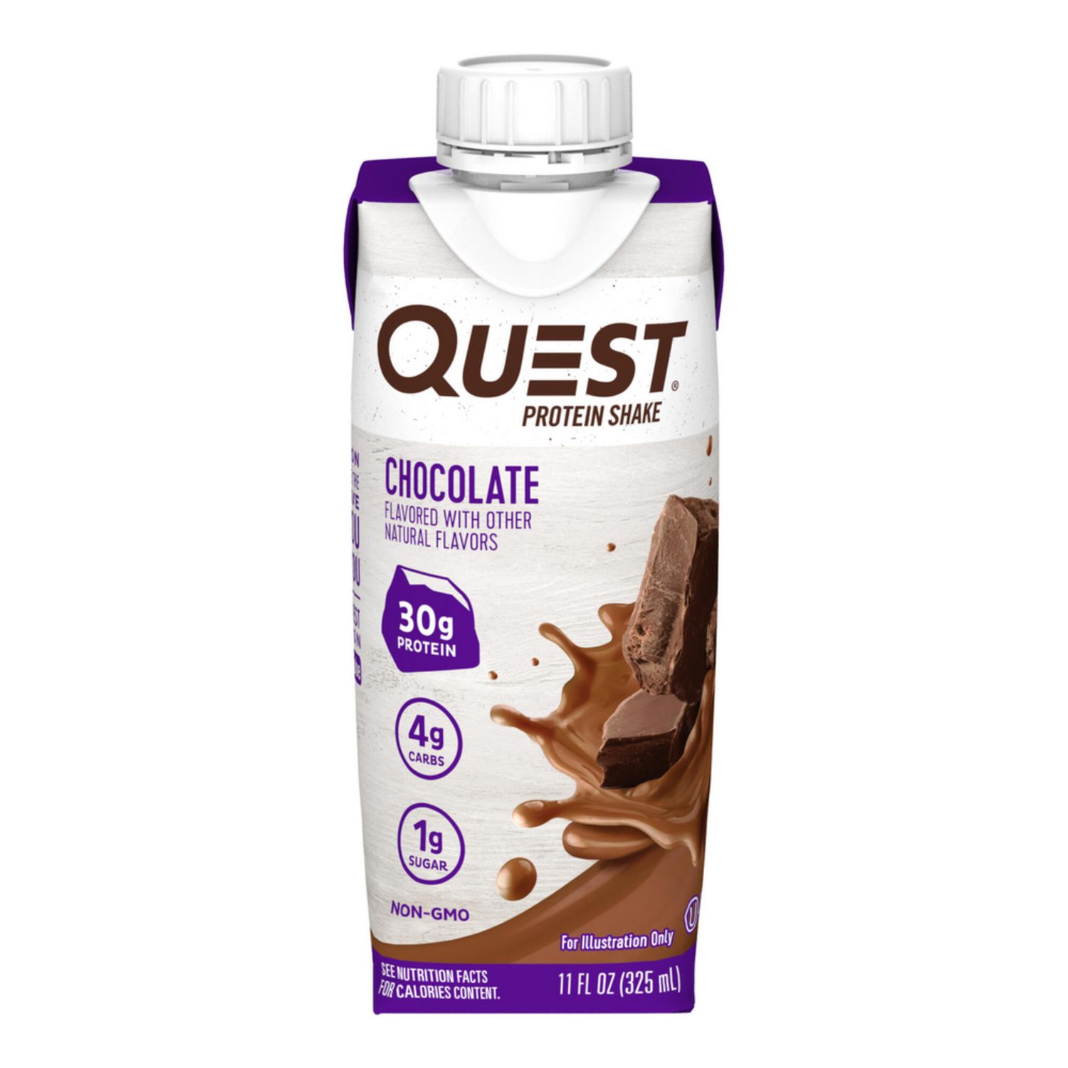 QUEST READY TO GO PROTEIN SHAKE 325 ML, Color: CHOCOLAT, Size: UNITÉ (1X)