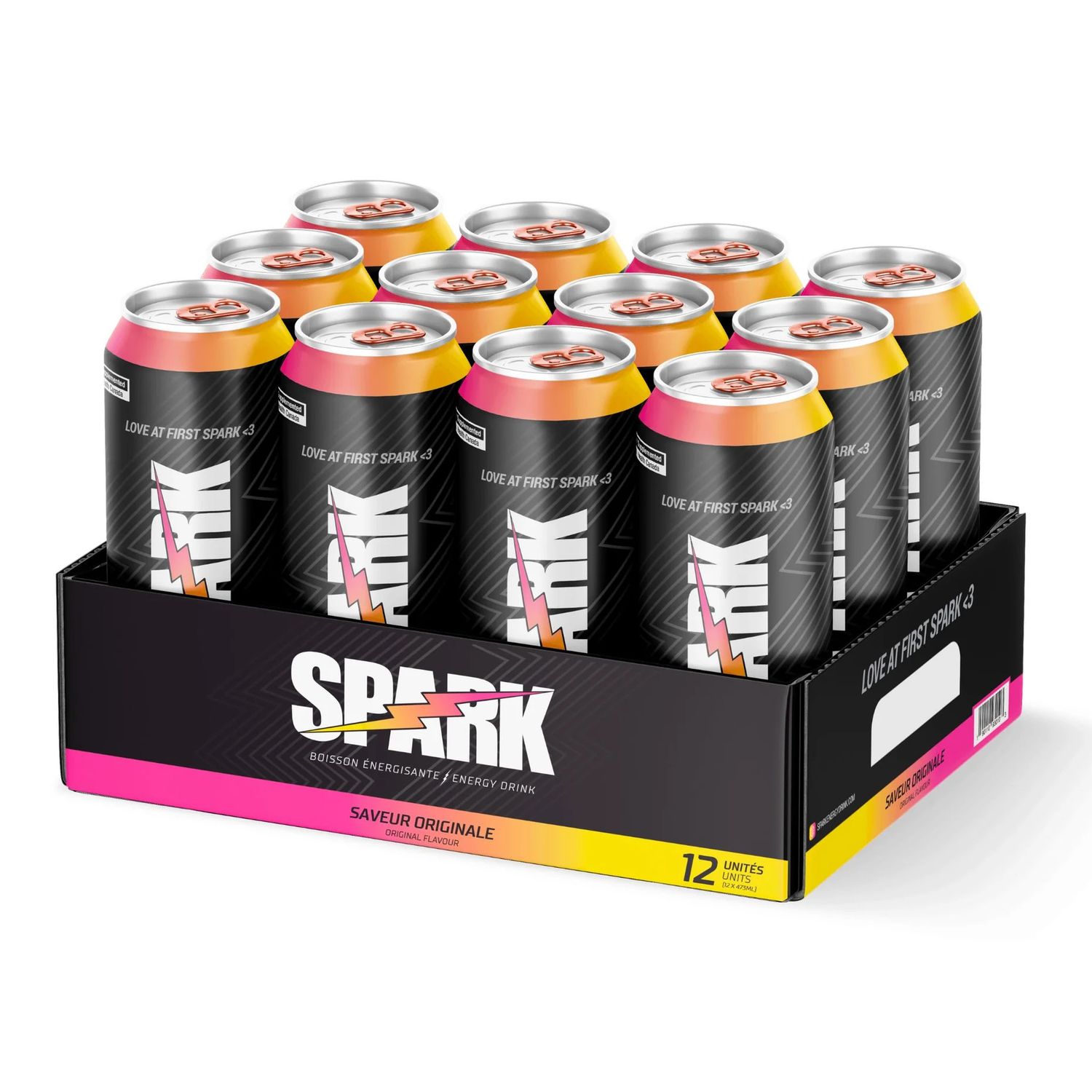 SPARK BOISSON ÉNERGISANTES 473 ML, Color: ORIGINAL, Size: CAISSE (12X)