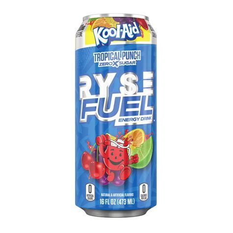 RYSE FUEL BILINGUAL 473 ML, Color: KOOL-AID TROPICAL PUNCH, Size: UNITÉ (1X)