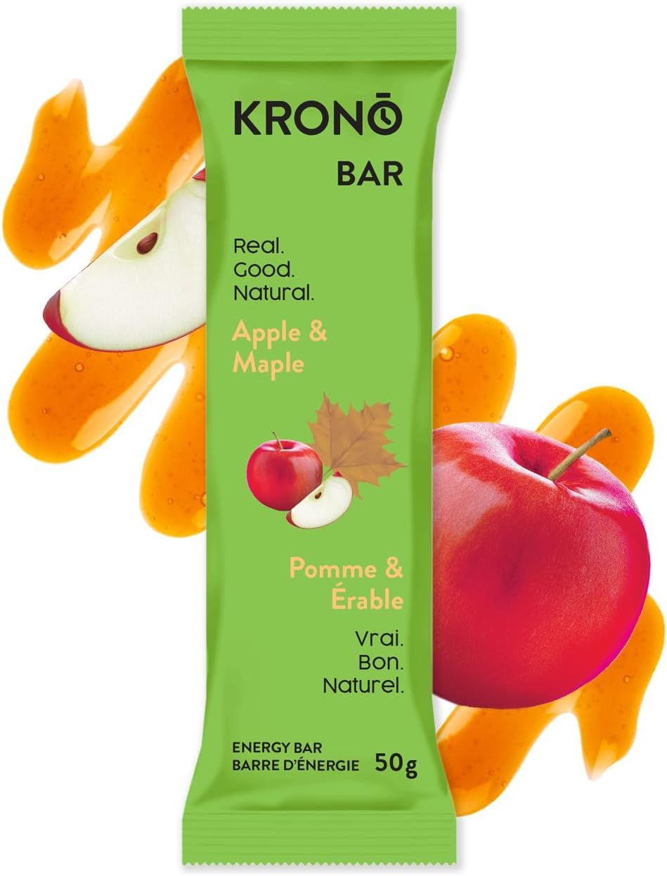 KRONO BARRE ÉNERGITIQUE 50G, Color: POMME &amp; ÉRABLE, Size: UNITÉ (1X)