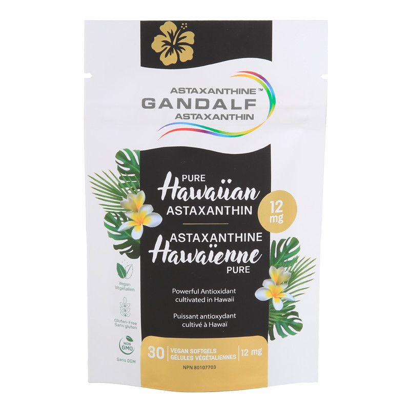 GANDALF ASTAXANTHINE HAWAINNE 12 MG 30 GÉLULES VÉGÉTALIENNE