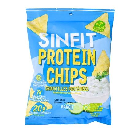 SINFIT PROTEIN CHIPS 44G, Color: RANCH, Size: UNITÉ (1X)