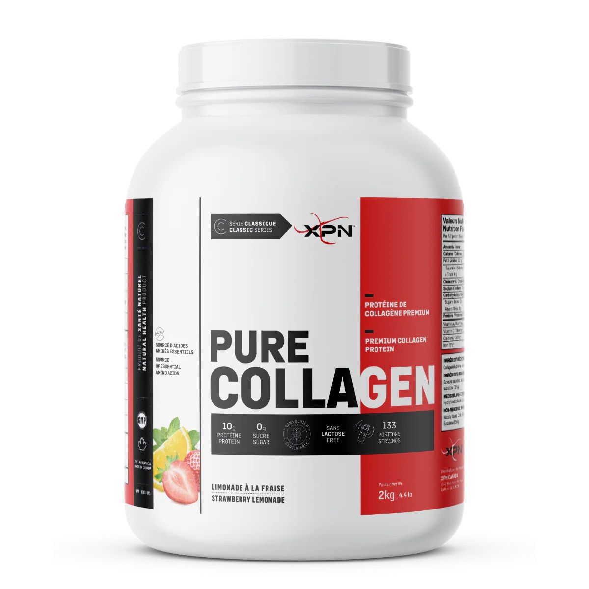 XPN PURE COLLAGEN, Color: Limonade a la Fraise, Size: 2 Kg