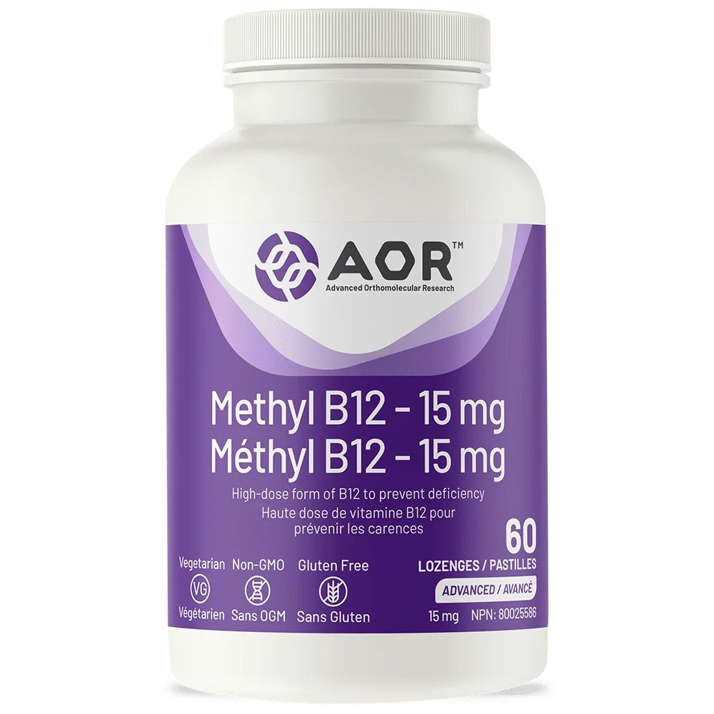 AOR METHYL B 12, Size: 15 MG 60S