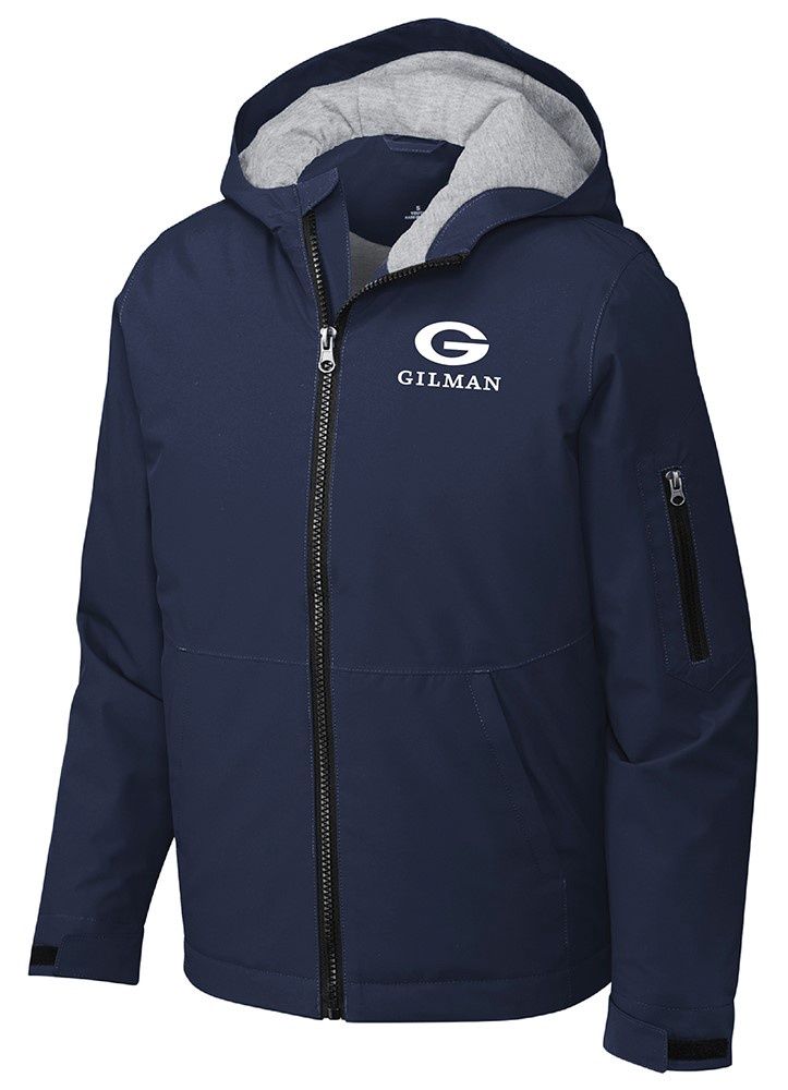 JACKET YTH NAVY FULL ZIP