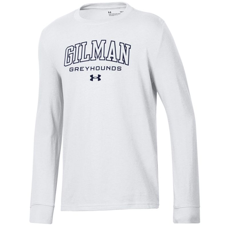 UA LONG SLEEVE TEE YOUTH WHITE