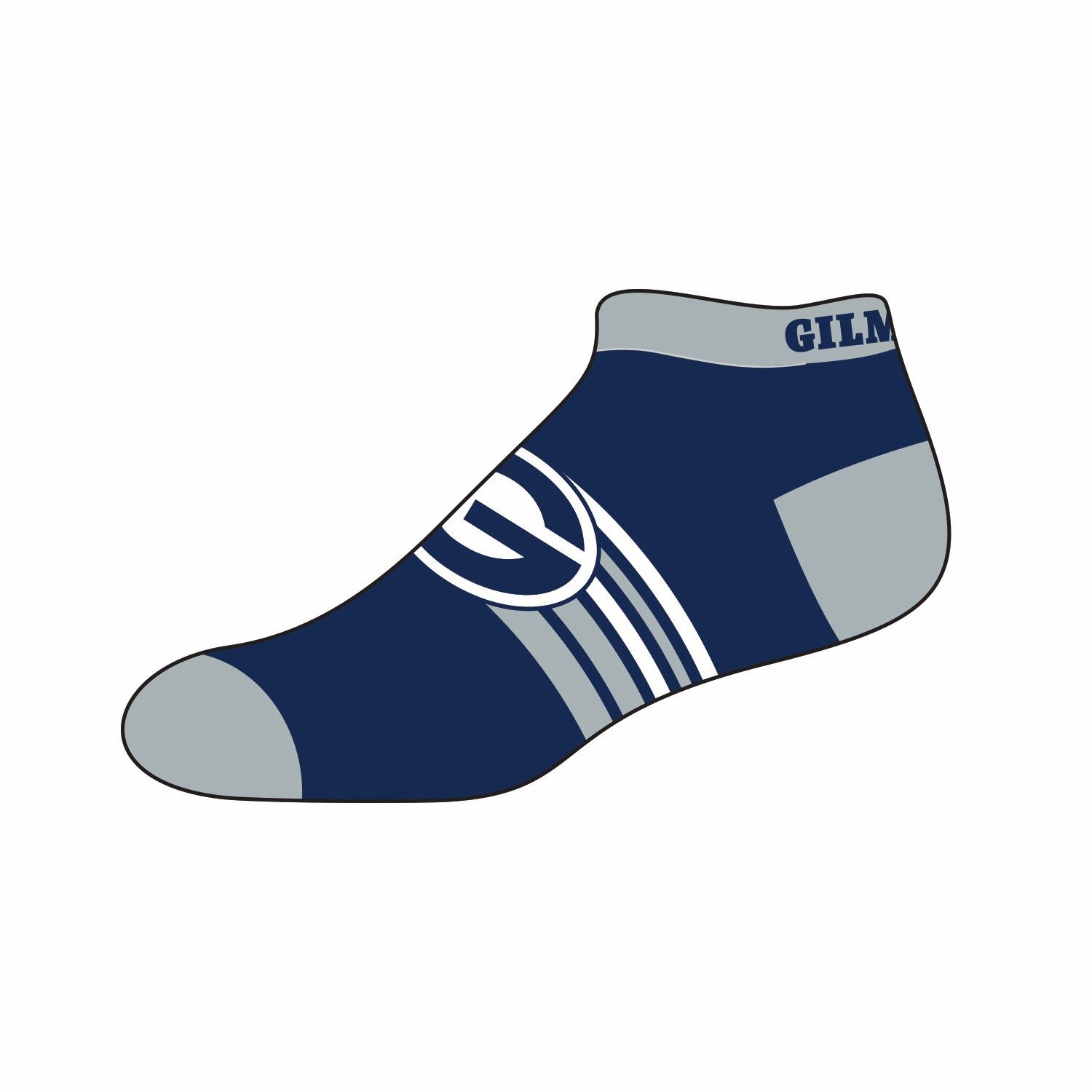 SOCKS LOW CUT LRVRS NAVY/GRAY