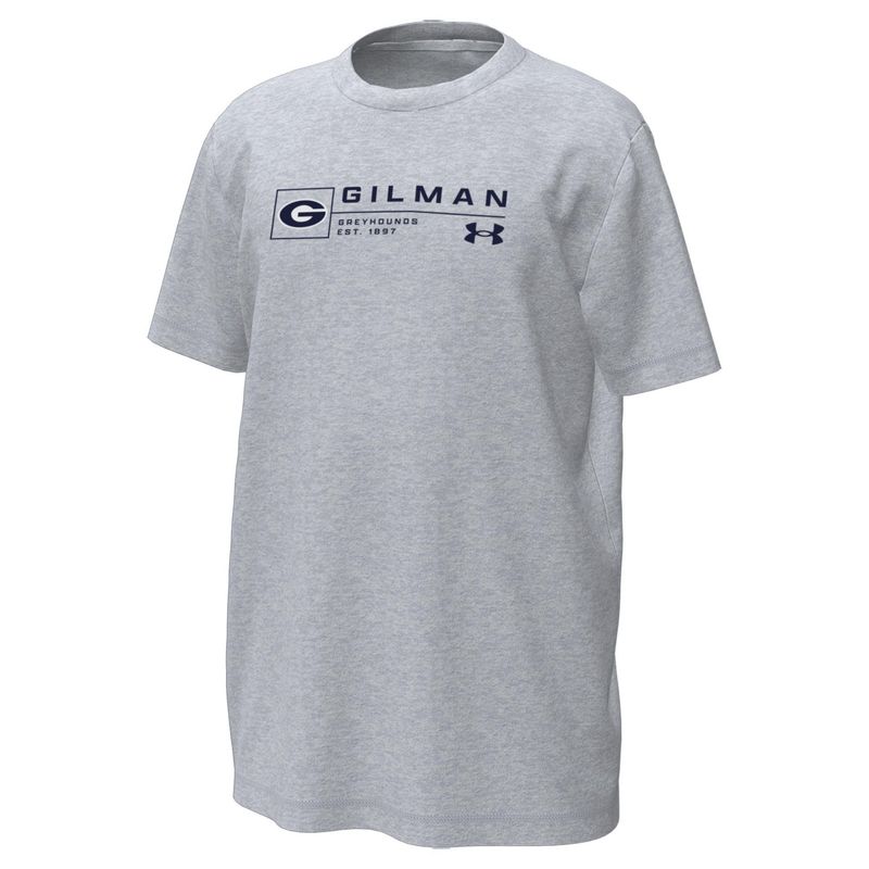 UA T-Shirt Tech Stretch S/S Youth Gray