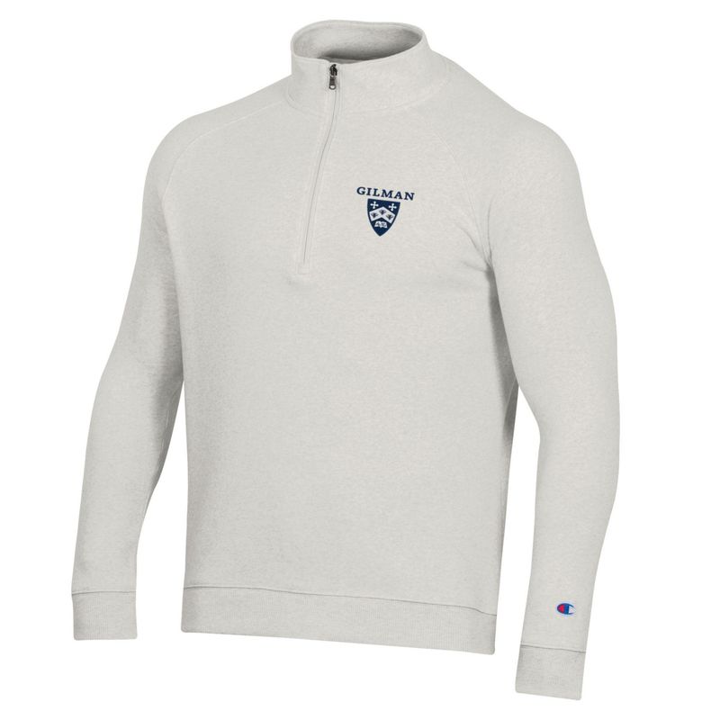 1/4 ZIP MENS PEBBLESTONE CHAMPION