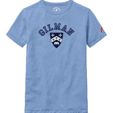 League Youth S/S Tee Power Blue Crest