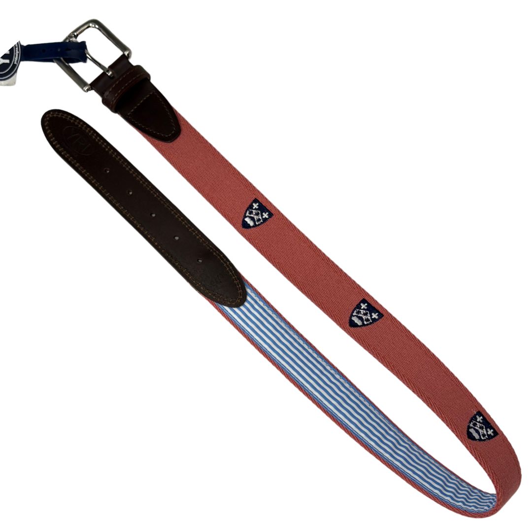 YRI BELT EMBROIDERED SEERSUCKER SALMON