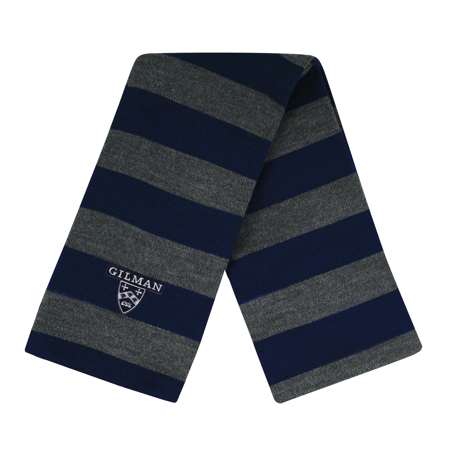 Logofit Niagara Rugby Striped Knit Scarf Navy/Grey 6751