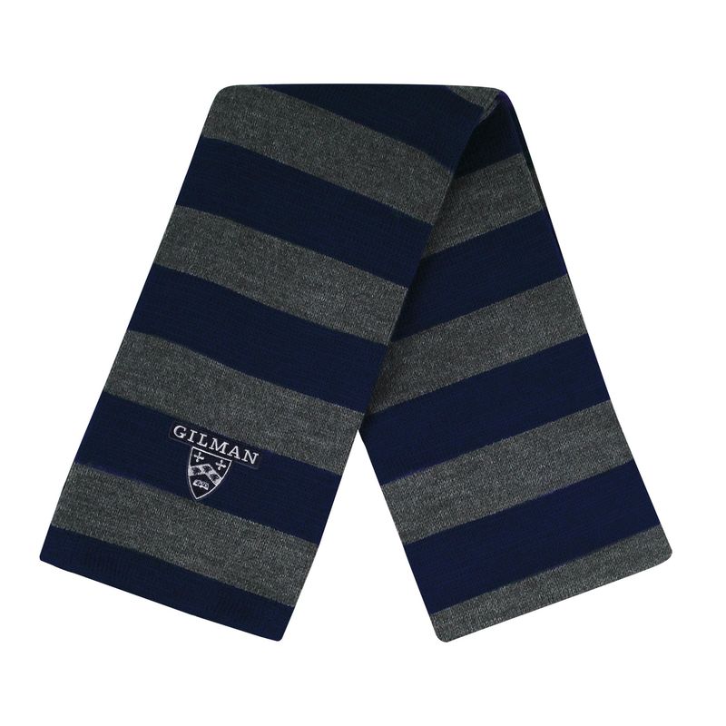 Logofit Niagara Rugby Striped Knit Scarf Navy/Grey 6751