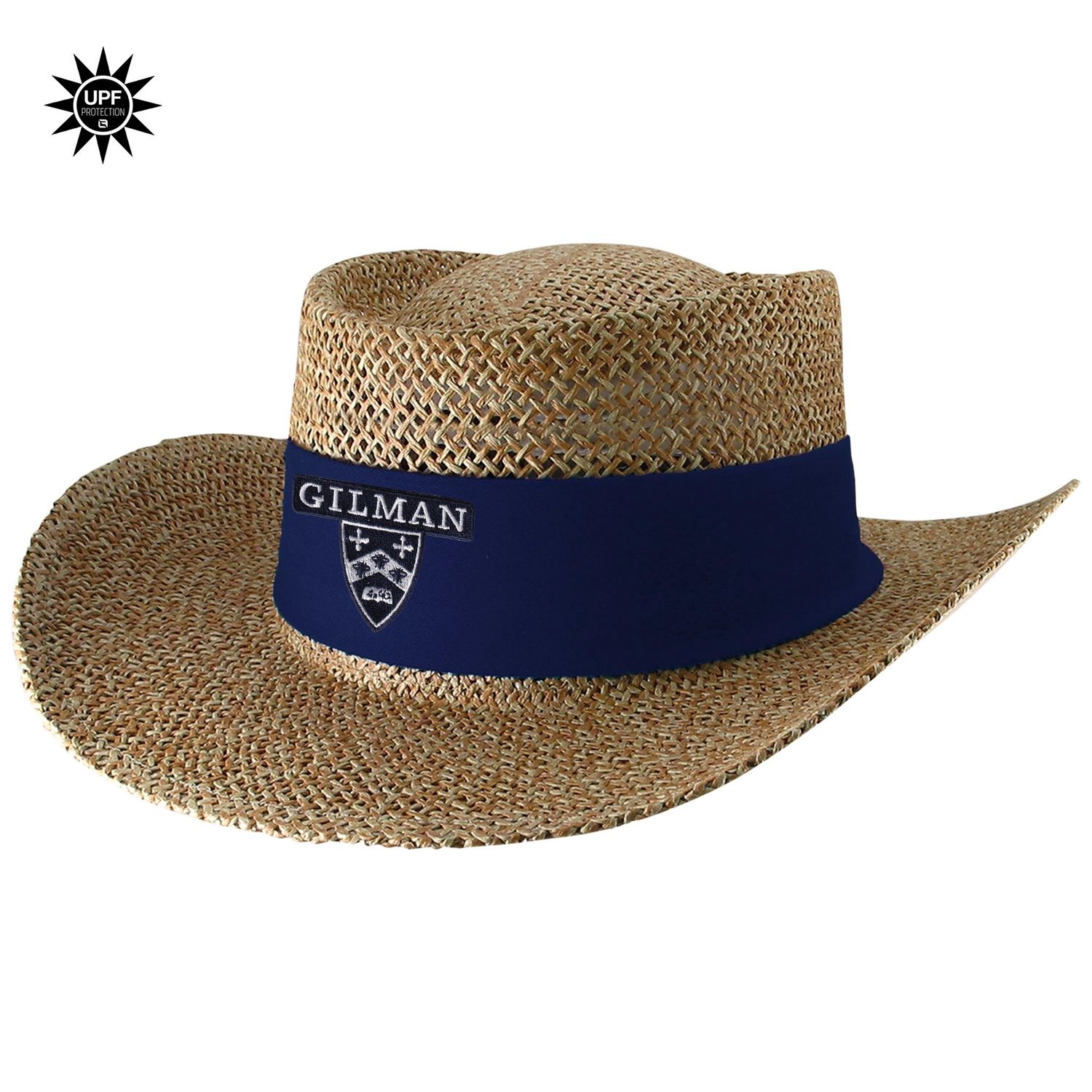 Logofit Tournament- Natural Twisted Straw Gambler w/ Sun Blocker Marterial 88nat