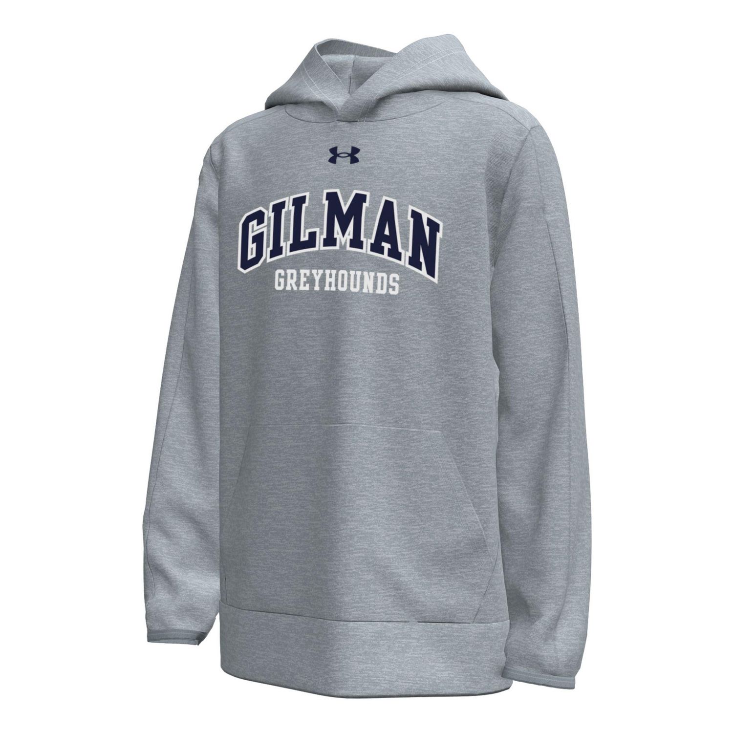 UA Fleece Hood YTH  Steel Heather