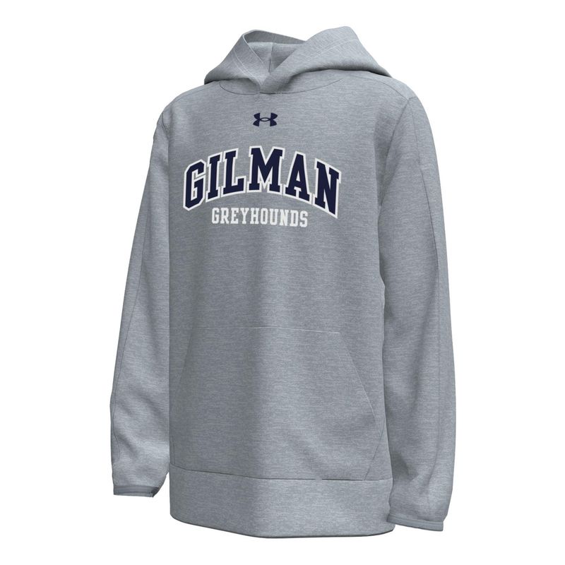 UA Fleece Hood YTH  Steel Heather